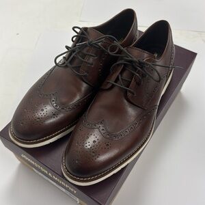 Johnston & Murphy Matheson Wingtip Saddle Tan Leather Men's Shoes